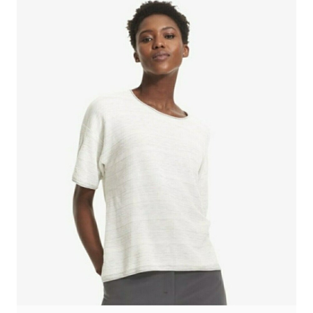M.M. Lafleur Coleman Top Size Small Ivory Gray